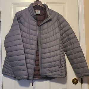 Grey winter puffer jacket